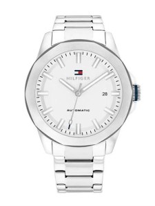 Aνδρικό ρολόι Tommy Hilfiger 1710695 Automatic από ανοξείδωτο ατσάλι με ασημί μπρασελέ.